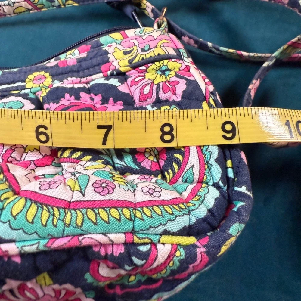 Vera Bradley Java‎ Blue Quilted Mini Shoulder Bag Small Retired Java Blue print